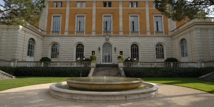Front facade of the American Academy in Rome